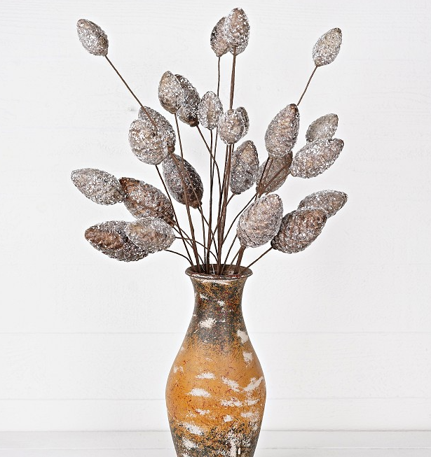 32" Snowy Pinecone Spray – Glittered Artificial Winter Stem for Christmas Decor Impressive Enterprises, Inc.