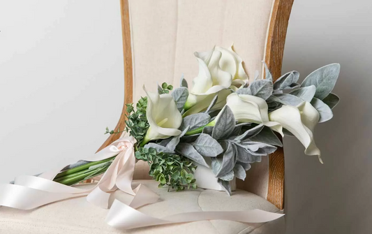 23" Artificial Lamb's Ear Bush – Faux Greenery Stems for Wreaths, Centerpieces & Farmhouse Decor