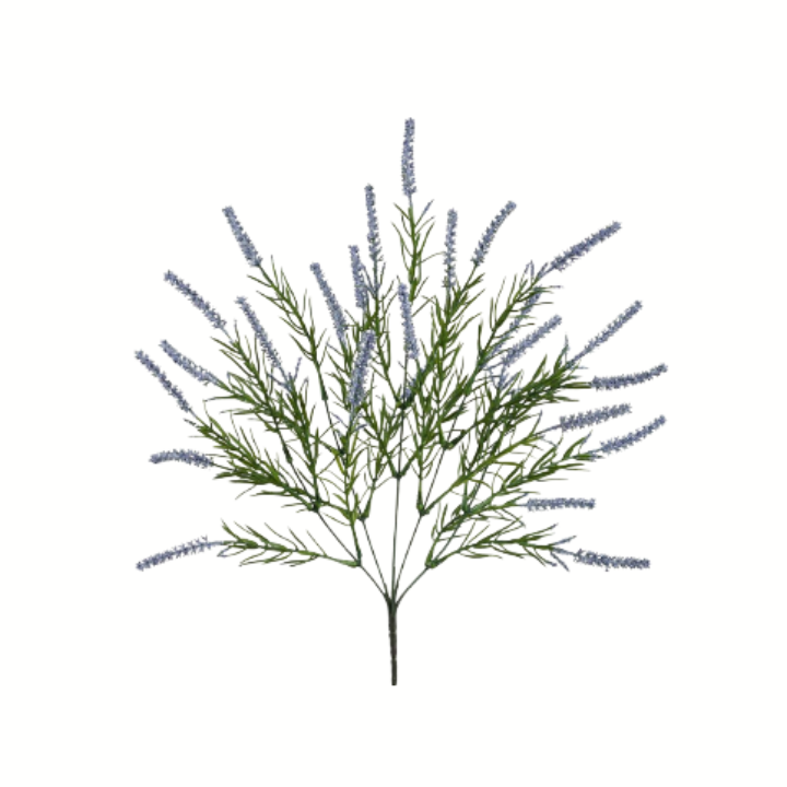 14.5" Faux Lavender Bush – Rustic Artificial Herb Stem for Wreaths, Bouquets & Home Decor-FBL355-LV