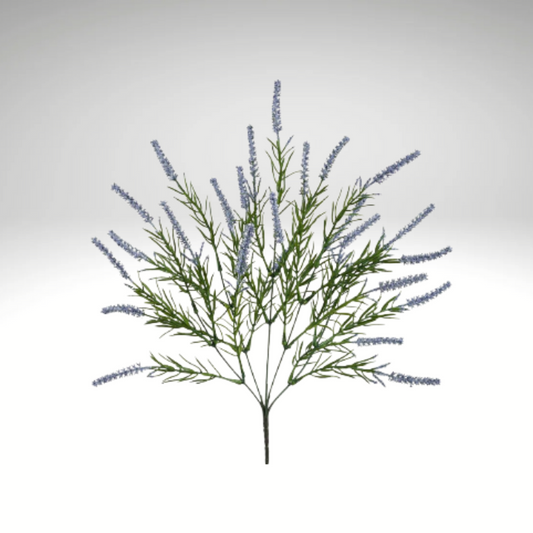 14.5" Faux Lavender Bush – Rustic Artificial Herb Stem for Wreaths, Bouquets & Home Decor-FBL355-LV