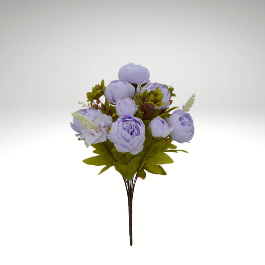 20” Artificial Lavender Peony Bush – Faux Peony Bouquet with 13 Stems-63220-LV Golden Bell