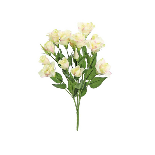 20.5" Pink & Cream Artificial Lisianthus Bush – Faux Floral for Weddings & Home Décor (5410-PC)