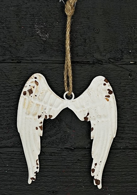 Distressed Metal Angel Wings Ornament – Rustic Farmhouse Christmas & Memorial Décor Impressive Enterprises, Inc.