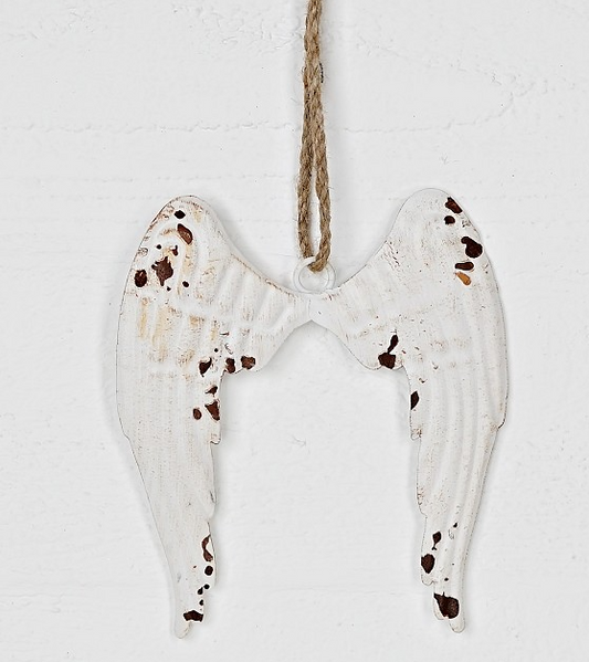 Distressed Metal Angel Wings Ornament – Rustic Farmhouse Christmas & Memorial Décor Impressive Enterprises, Inc.