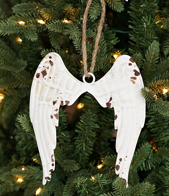 Distressed Metal Angel Wings Ornament – Rustic Farmhouse Christmas & Memorial Décor Impressive Enterprises, Inc.
