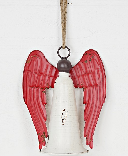 Distressed Metal Angel Bell | Rustic Christmas Decor-M10825 Impressive Enterprises, Inc.