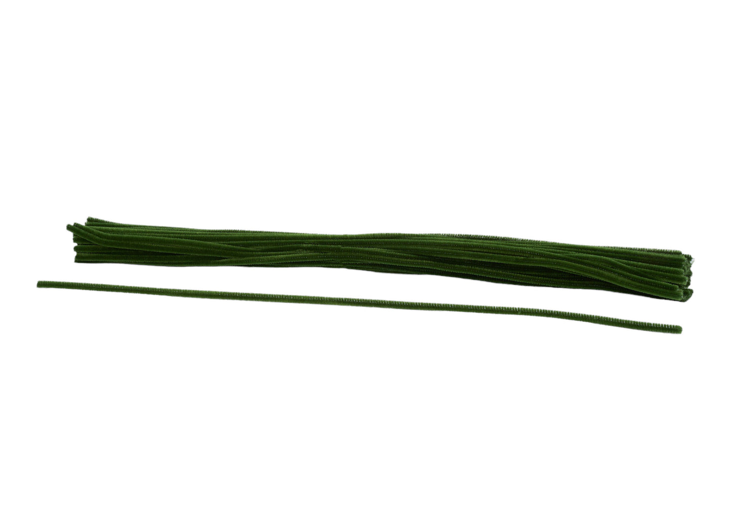 20" Moss Green Chenille Stems – 6MM Pipe Cleaners for Crafts, Wreaths, and DIY Projects (MA200230)