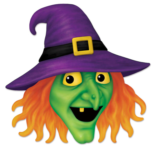 12.25"x12" Metal Embossed Witch Halloween Sign – Fun & Festive Wall Decor | TCT Crafts I MD1379A1