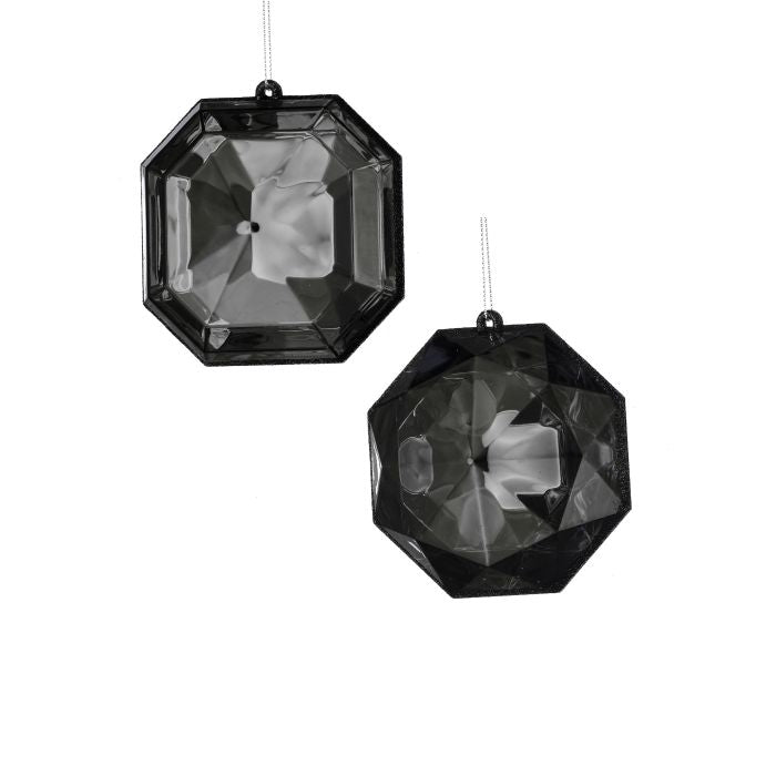 4" Acrylic Precious Gem Ornament Set | Round and Square | Choice of Colors | Set of 2 Assorted -MTX67413 Regency