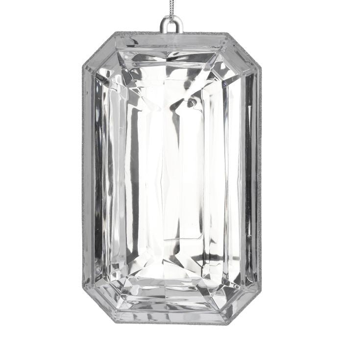 MTX67416 9" Acrylic Emerald Cut Precious Gem Ornament - Choose from 5 Stunning Colors Regency