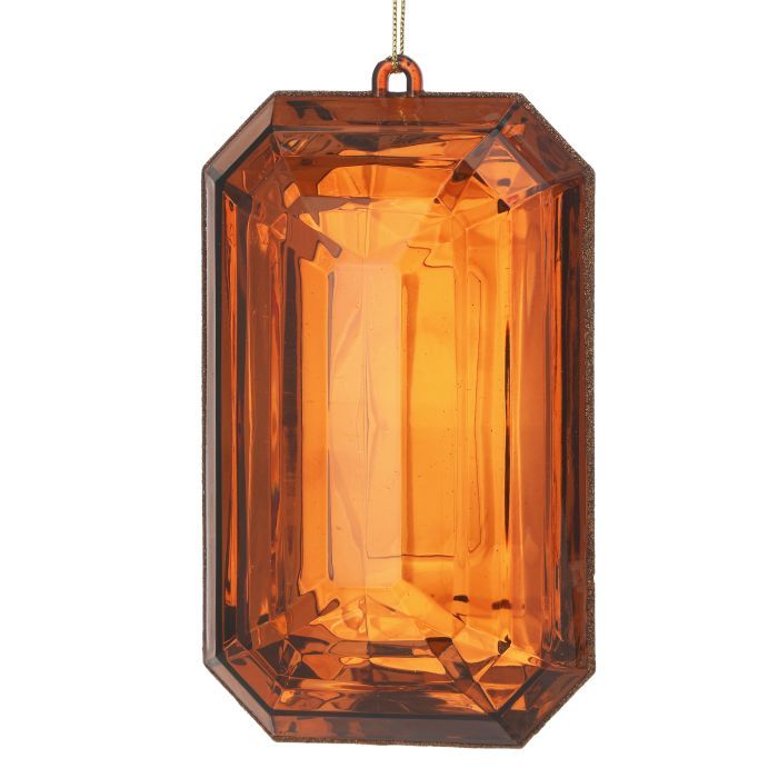 MTX67416 9" Acrylic Emerald Cut Precious Gem Ornament - Choose from 5 Stunning Colors Regency