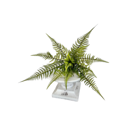 14" Artificial Green Wild Fern Bush - Faux Greenery for Arrangements - TCT Crafts - PF1700 TCT Crafts