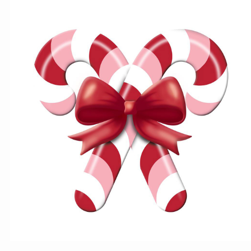 13"x12" Metal Embossed Candy Cane Sign – Festive Red, White, and Pink Christmas Wall Decor | TCT Crafts I MD136593