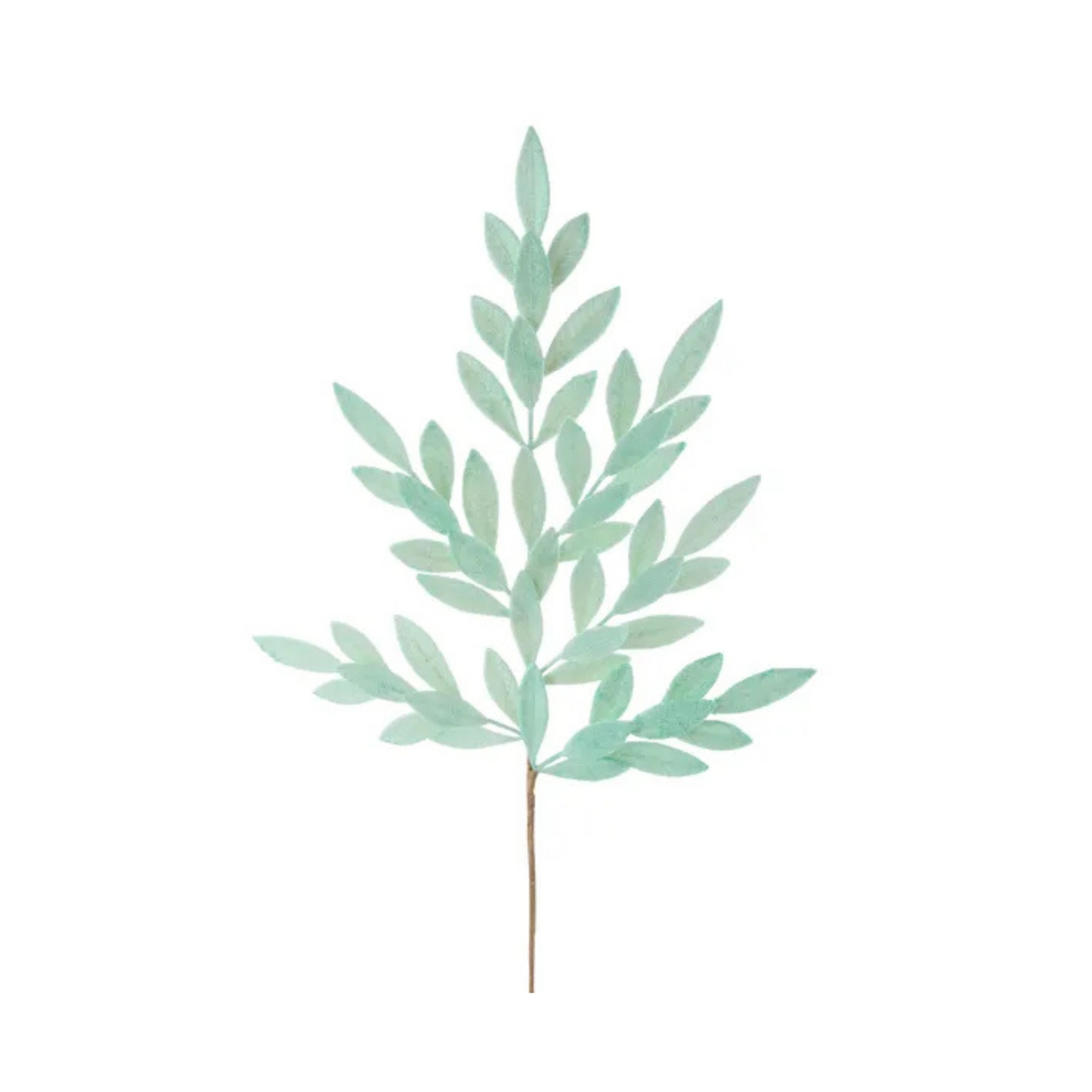 Mint Green Glitter Bay Leaf Spray – 32" Artificial Leaf Stem-XS235355 Craig Bachman