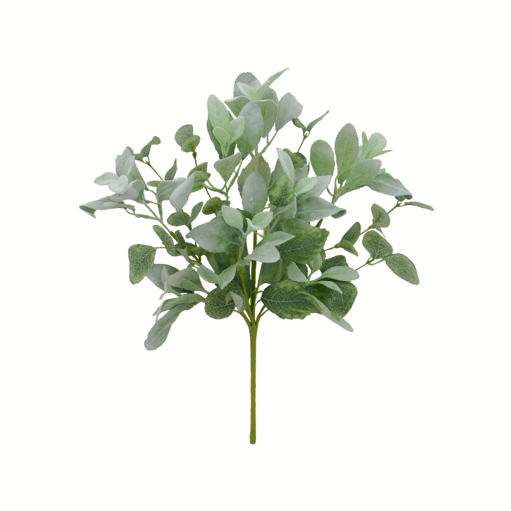 18'' Mixed Lamb's Ear Bush - Realistic Greenery for Decor & Florals