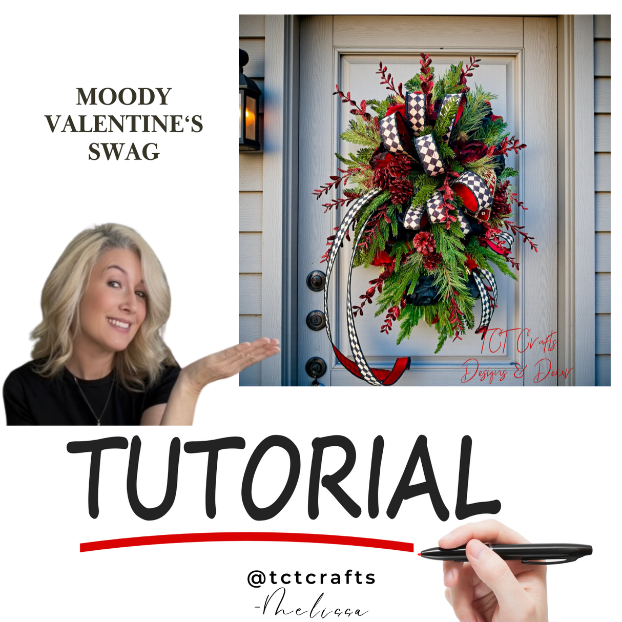 Digital Download: Moody Valentine's Day Swag Tutorial | PDF + Video Link | DIY Craft Tutorial