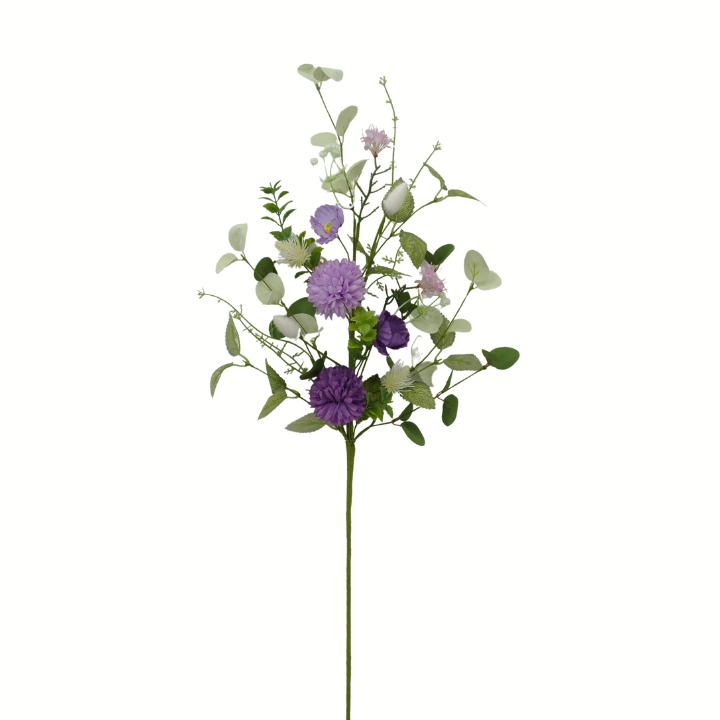 29'' Ball Mum Poppy Spray - Colorful Floral Accent for Decor