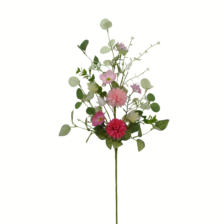 29'' Ball Mum Poppy Spray - Colorful Floral Accent for Decor