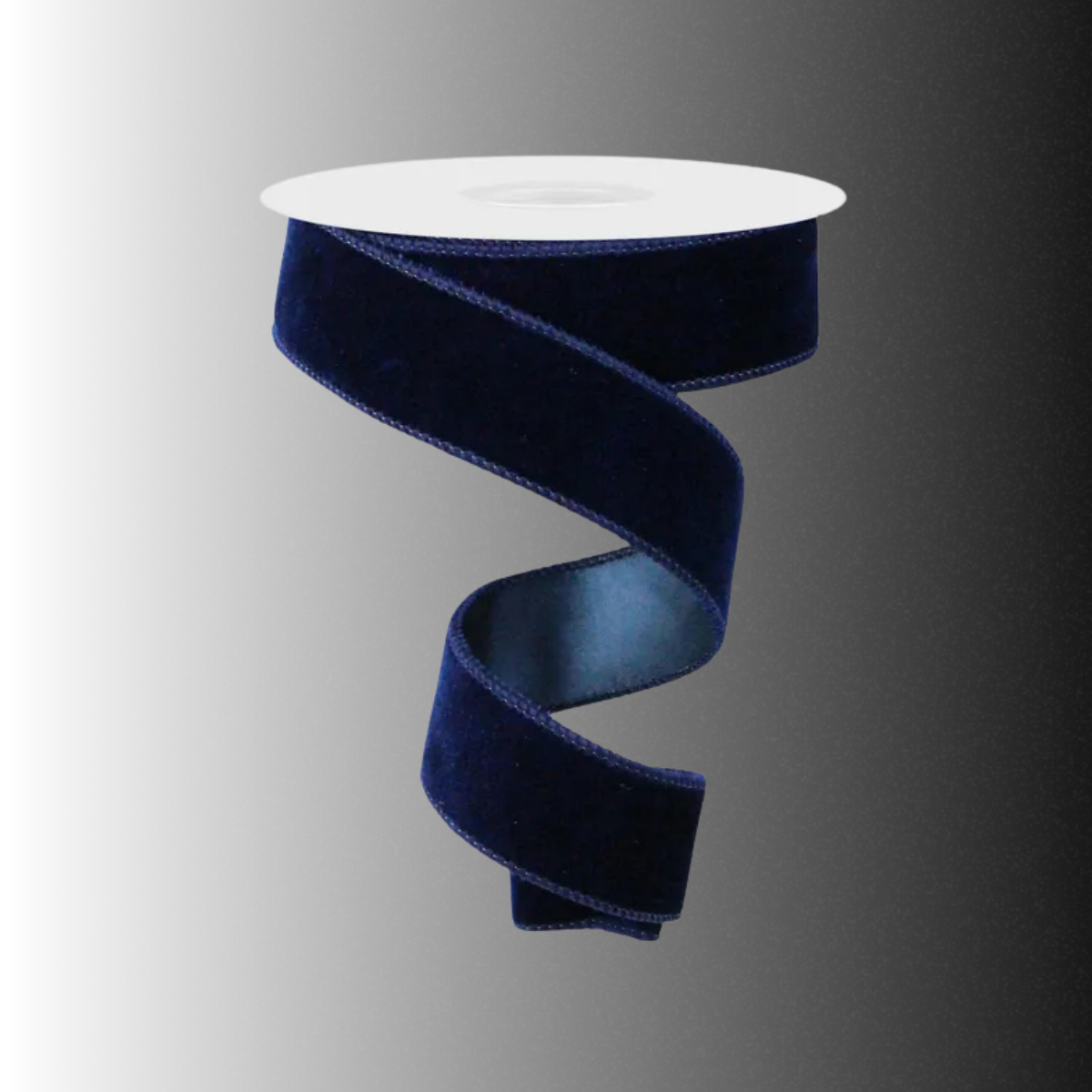 Navy Velvet Ribbon 1.5 Inch x 10 Yards-RGE165819 Craig Bachman