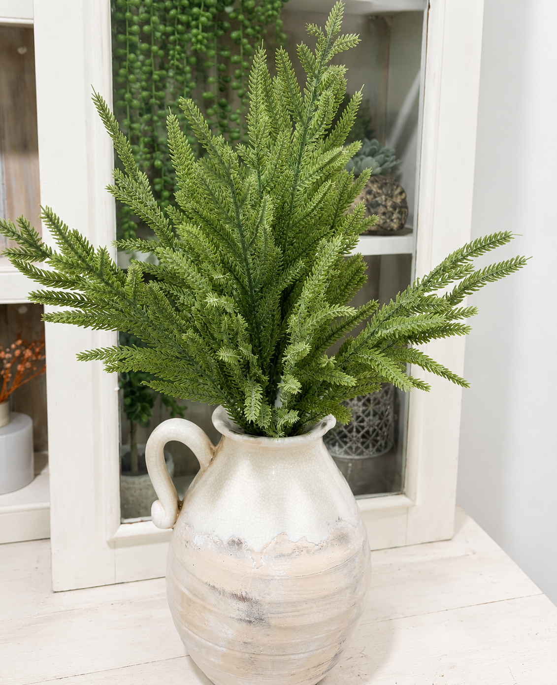 Norfolk Pine Bush | Natural Greenery Filler Stem | 22" Bush-65889 Golden Bell