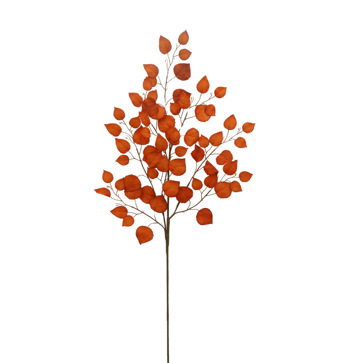 35" Artificial Orange Birch Leaf Spray – Faux Branch for Floral Arrangements & Home Decor-64486-GN (Copy) Golden Bell