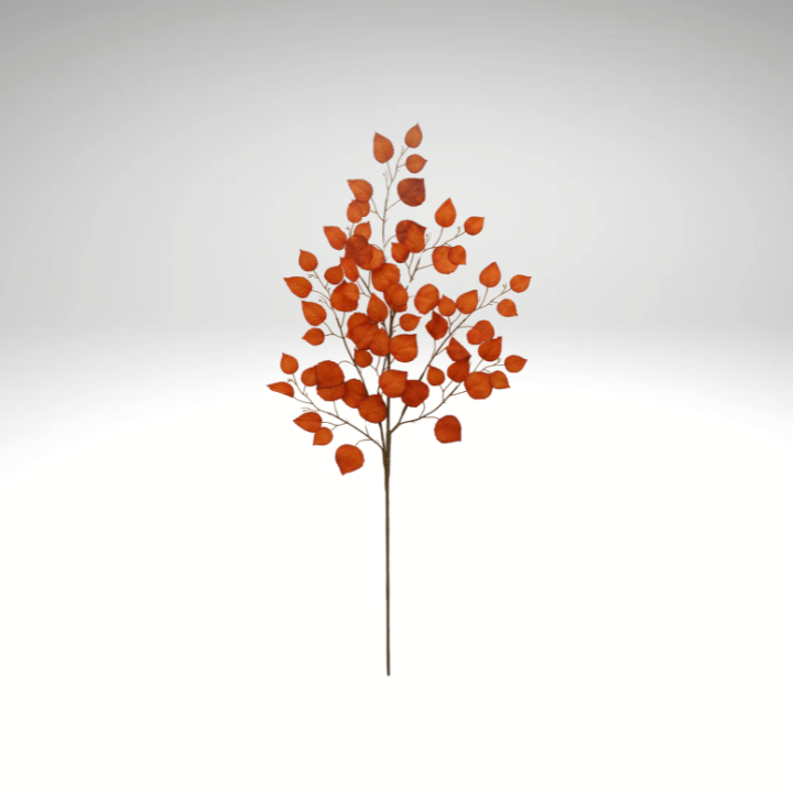 35" Artificial Orange Birch Leaf Spray – Faux Branch for Floral Arrangements & Home Decor-64486-GN (Copy) Golden Bell