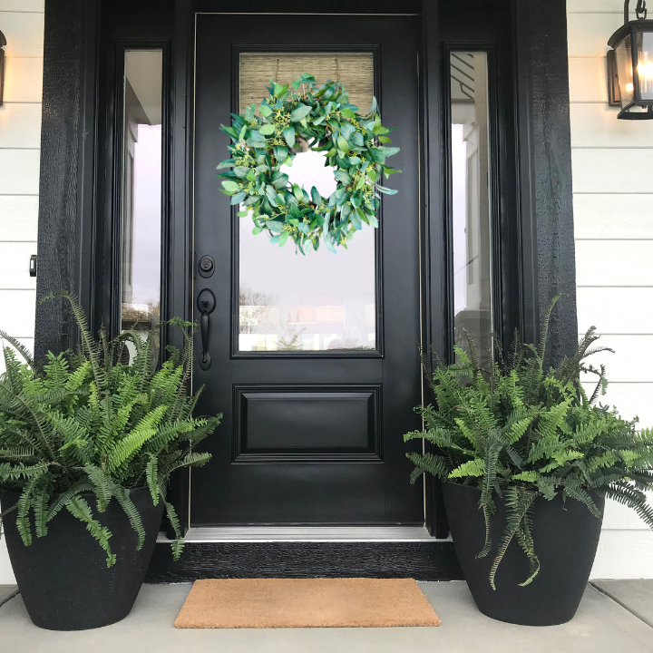 Artificial Seeded Eucalyptus Wreath | Everyday Greenery Wreath for Front Door