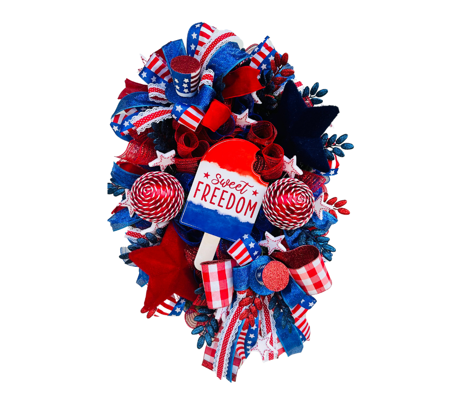 Large Patriotic Front Door Wreath-American Porch Decor-TCT1632 TCT Crafts