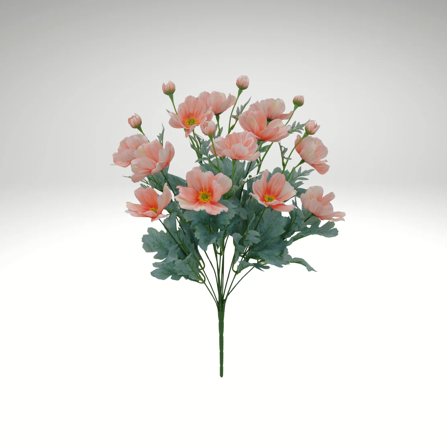22" Artificial Peach Cosmos Bush – Faux Wildflowers for Wedding Bouquets, Centerpieces & Home Décor-84299-PH Golden Bell