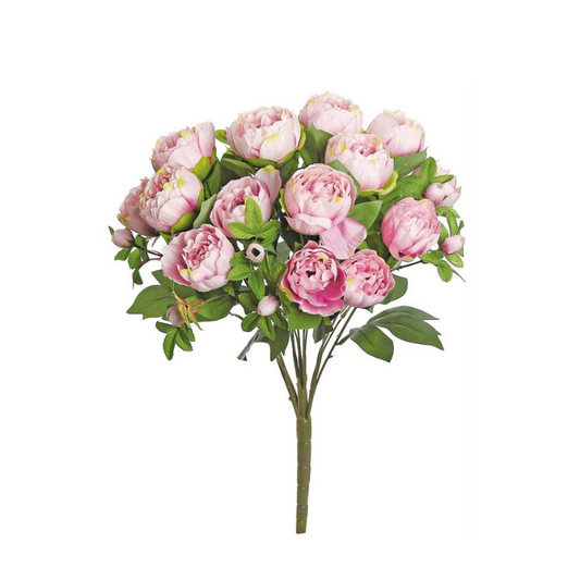 23" Pink Artificial Peony Bush – Faux Peonies for Weddings & Home Décor (5300-P)
