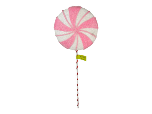 21"x6" Peppermint Lollipop Spray in White & Pink by TCT Crafts - Sweet Holiday Decor-85774PK Liberty Floral
