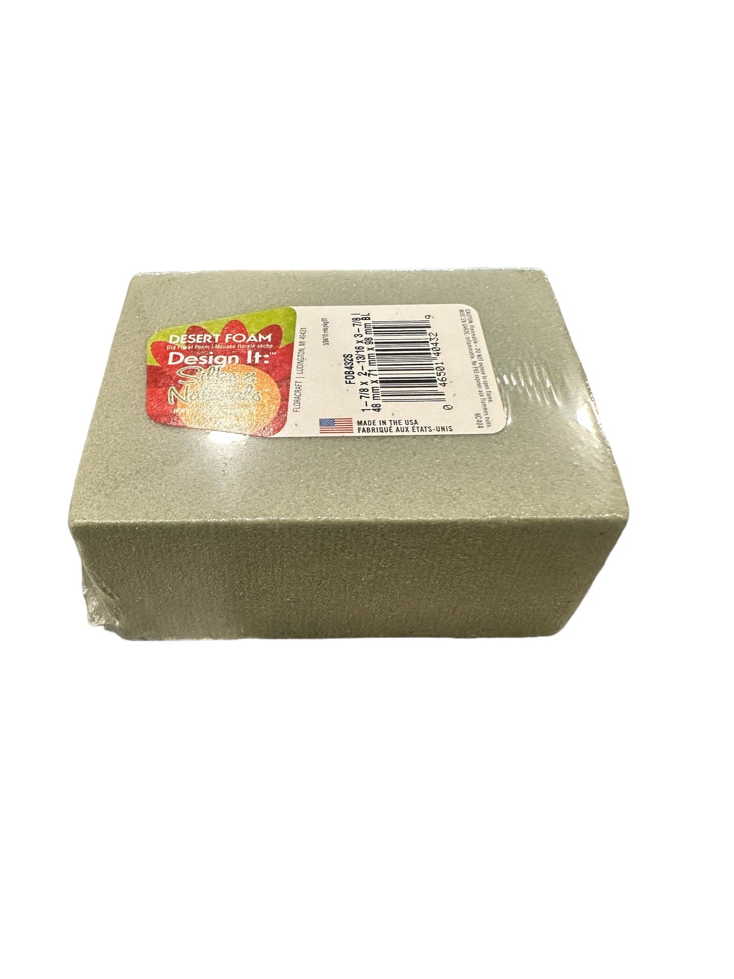 Dry Desert Floral Foam Block for Silks & Naturals - 1-7/8 x 2-13/16 x 3-7/8" - Perfect for Crafting and Arrangements TCT Crafts