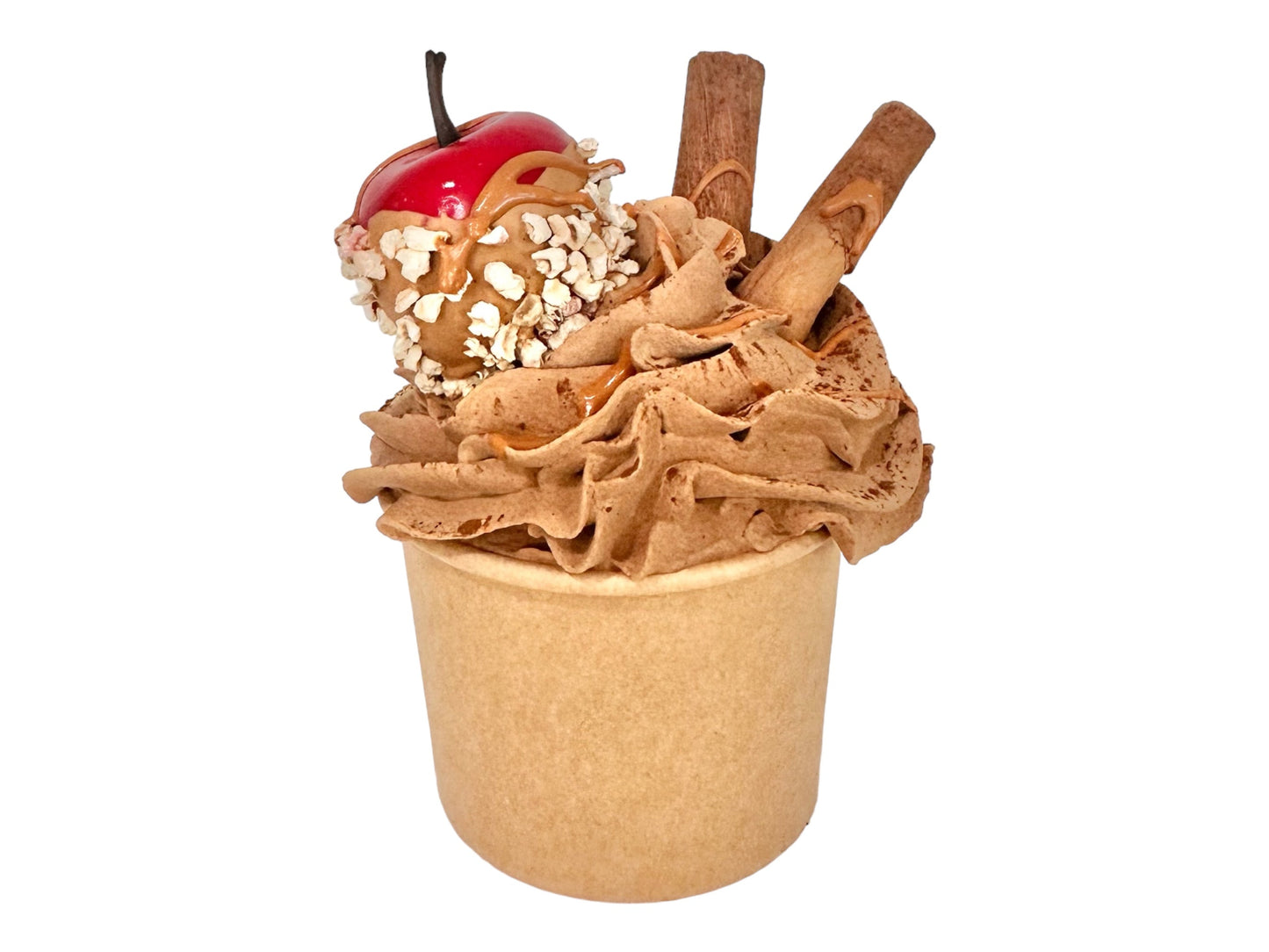 Faux Chocolaty Caramel Apple Cinnamon Cupcake | 5" x 3" Fall Decor for Tiered Trays and Vignettes TCT Crafts