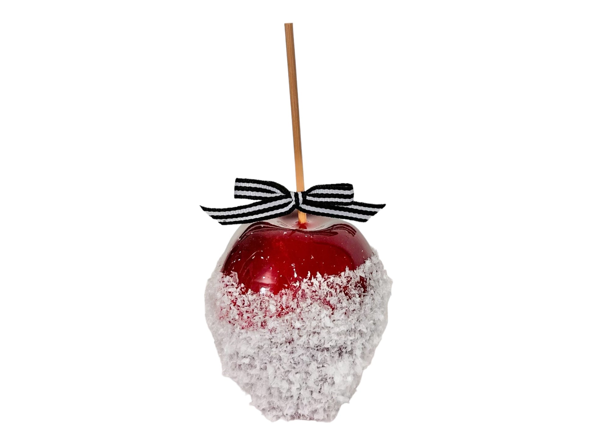 Winter Faux Snowy Red Candy Apple | 7" Non-Edible Decorative Holiday Accent for Tiered Trays and Vignettes I TCT Crafts TCT Crafts