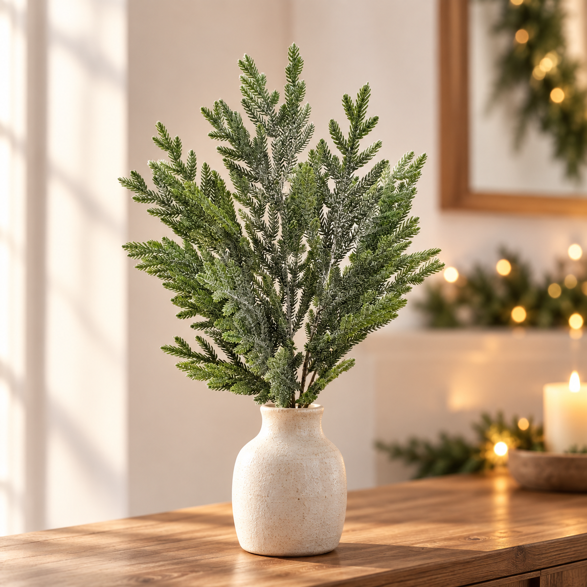 Pine Bush Bundle x5 | Frosted Tip Greenery Filler | 21" Bush-32253 Golden Bell