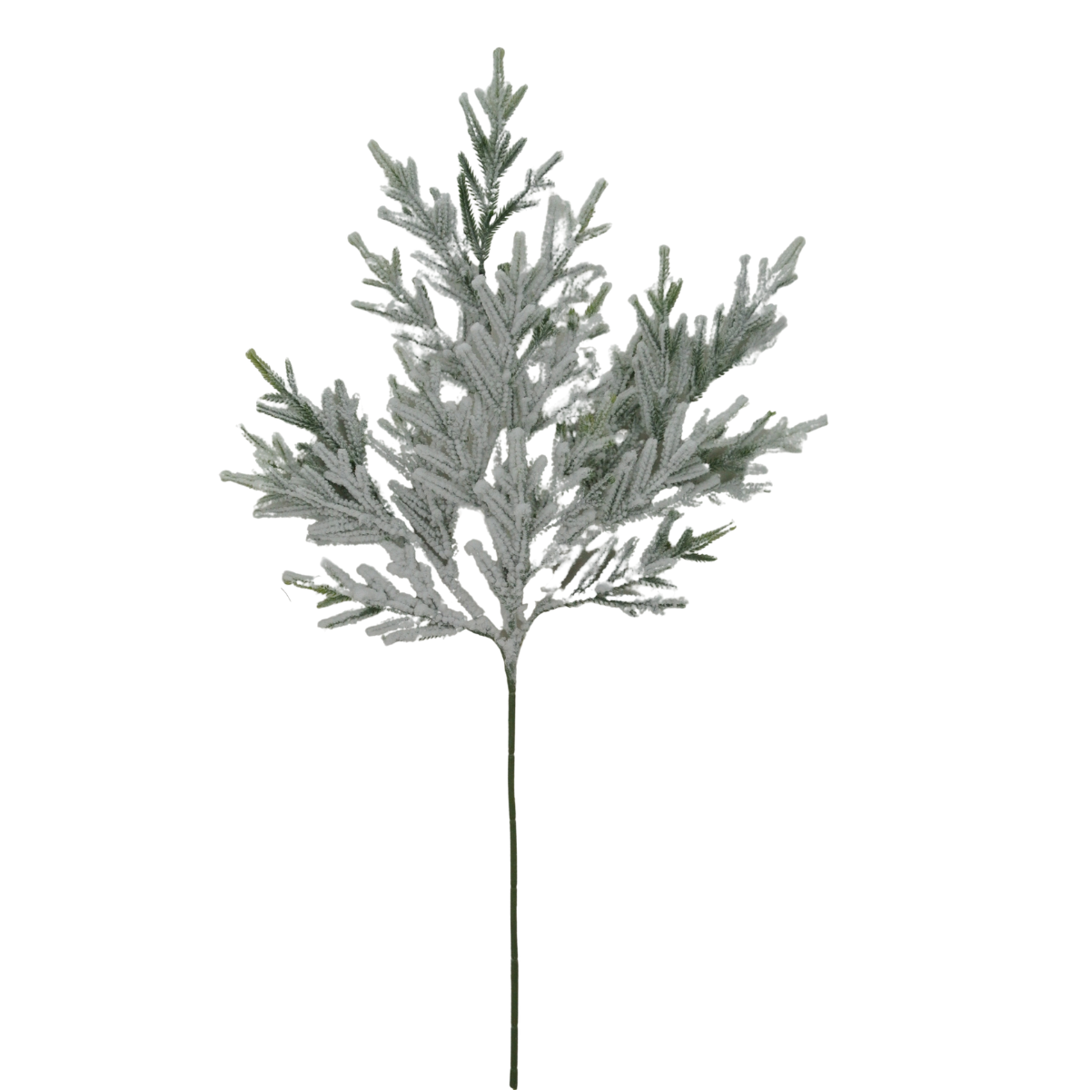 Snowy Pine Spray | Frosted Winter Christmas Greenery | 24" Golden Bell