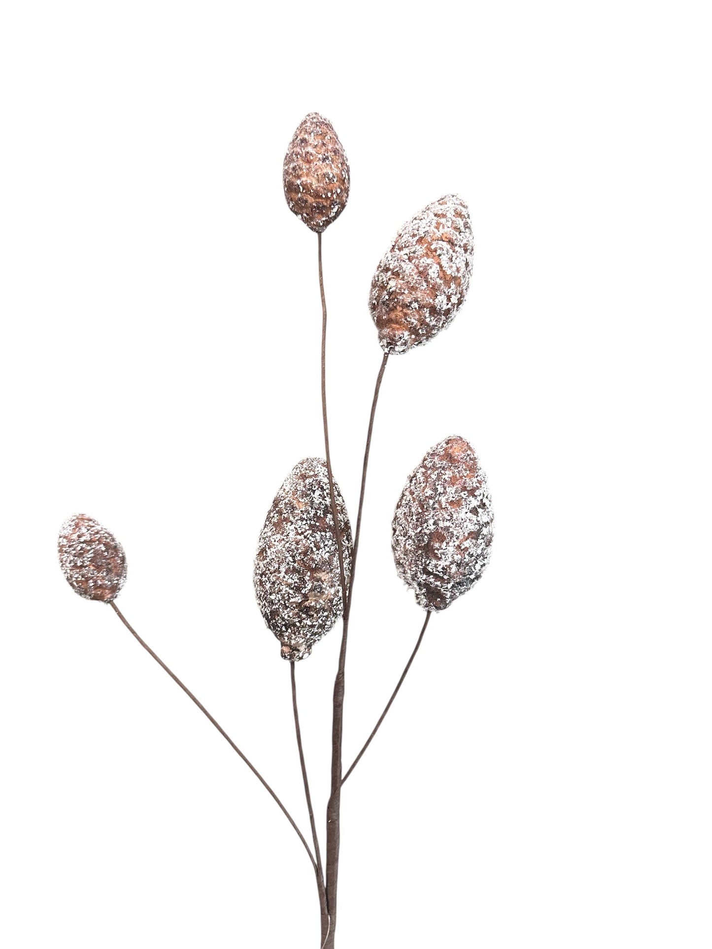 32" Snowy Pinecone Spray – Glittered Artificial Winter Stem for Christmas Decor Impressive Enterprises, Inc.