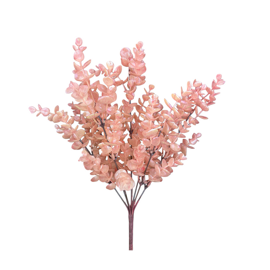 Pink Glitter Eucalyptus Bush – Shimmery Artificial Greenery for Floral Designs & Wreaths-86385PK Liberty Floral