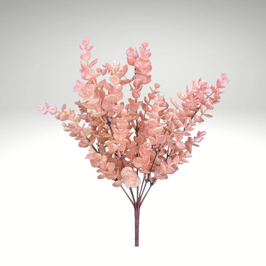 Pink Glitter Eucalyptus Bush – Shimmery Artificial Greenery for Floral Designs & Wreaths-86385PK Liberty Floral