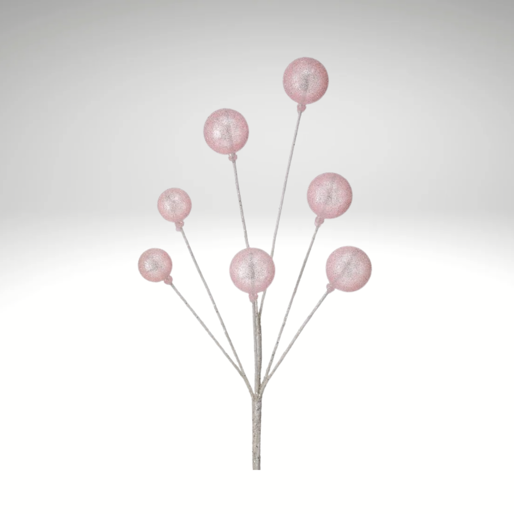 Pink Glitter Sugar Ball Spray 21" – Candyland Christmas Tree Pick-MTX75905BLPK Regency