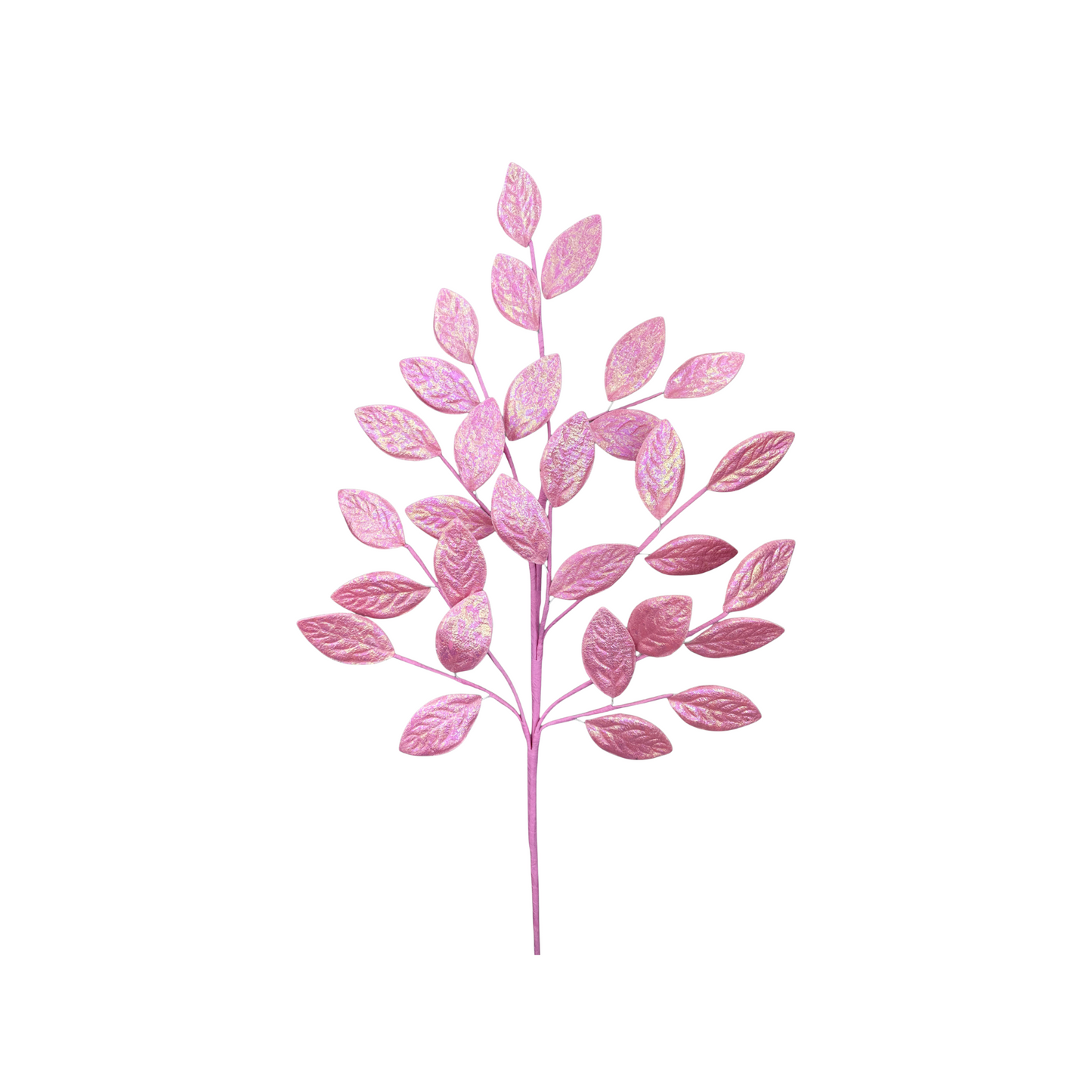 30" Pink Glossy Leaves Spray – Artificial Greenery Stem for Arrangements & Wreaths-86296PK Liberty Floral