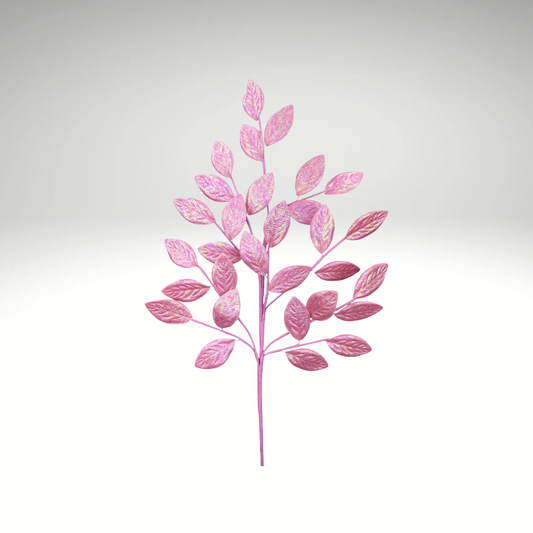30" Pink Glossy Leaves Spray – Artificial Greenery Stem for Arrangements & Wreaths-86296PK Liberty Floral