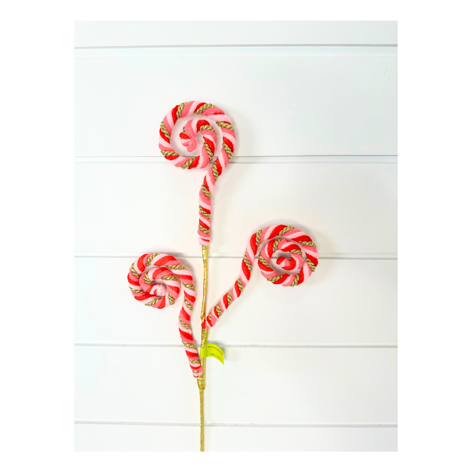 26" Spiral Curly Spray in Pink, Red & Gold-85740RDPKGD TCT Crafts