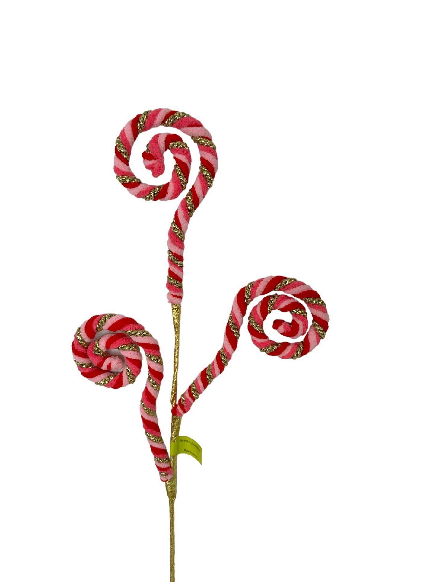 26" Spiral Curly Spray in Pink, Red & Gold-85740RDPKGD TCT Crafts