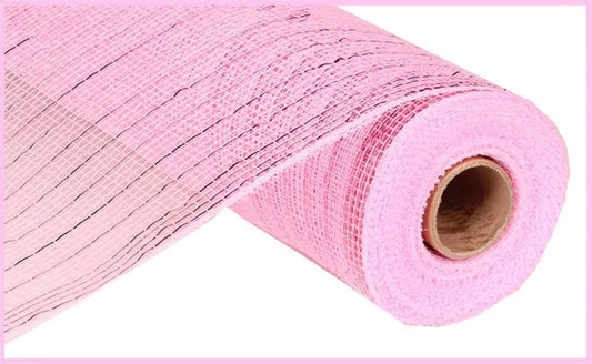 Pink Metallic Deco Mesh 10 Inch x 10 Yards-RE130122 Craig Bachman