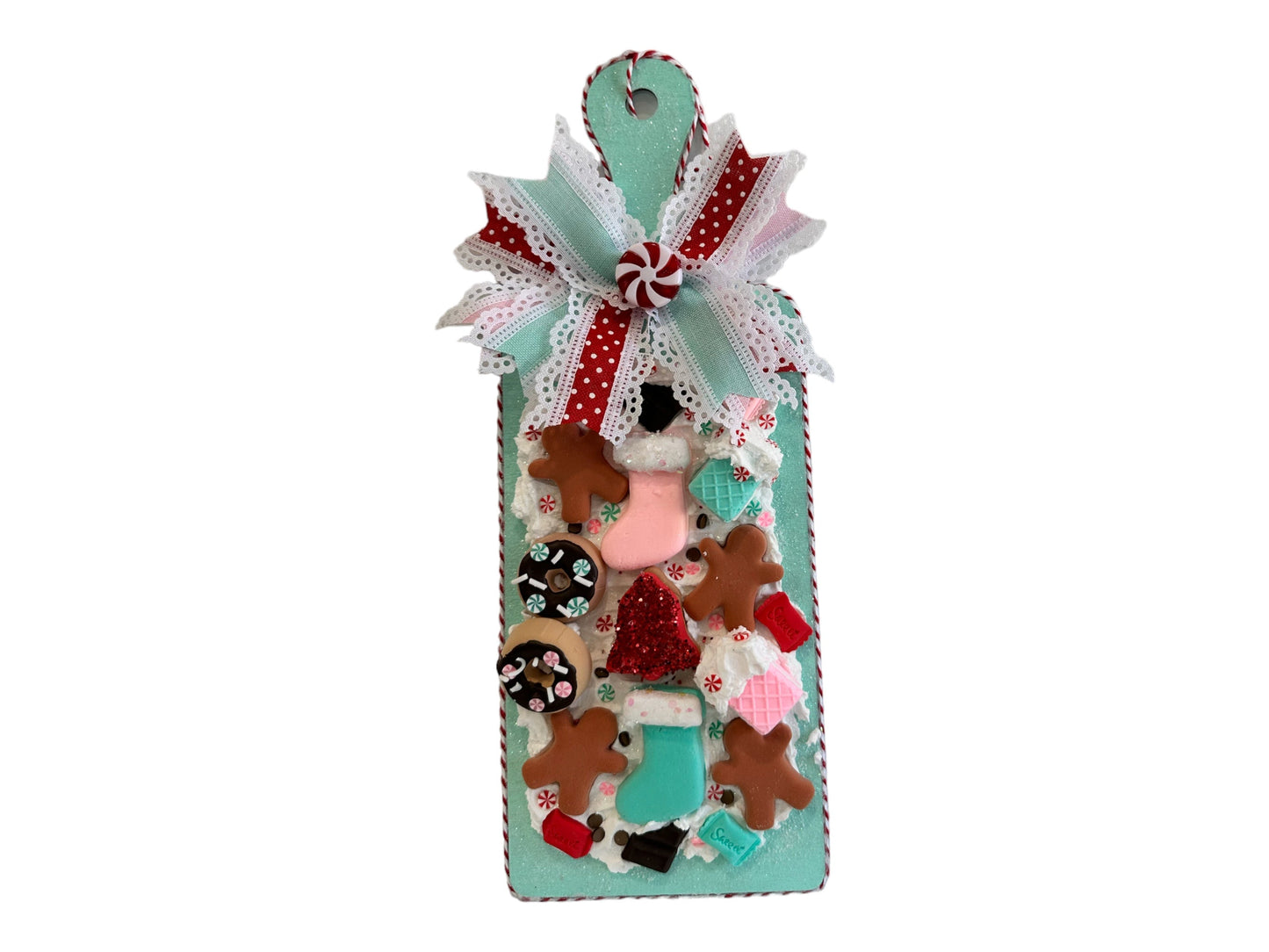 Faux Sweets Charcuterie Board - TCT Crafts - Holiday Kitchen Decor or Cute Gift - Pink or Mint Green Christmas Decorations