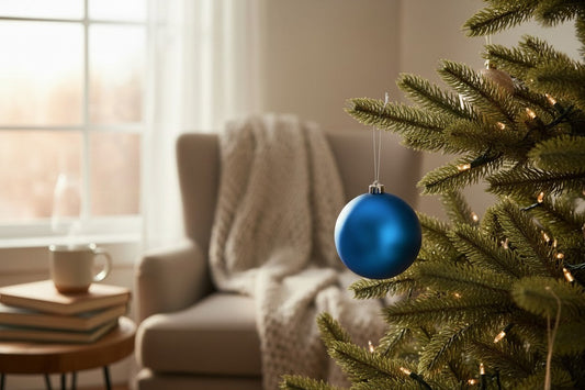 6 Inch Matte Blue Shatterproof Christmas Ornament for Tree and Crafts-LJ34832 Vickerman