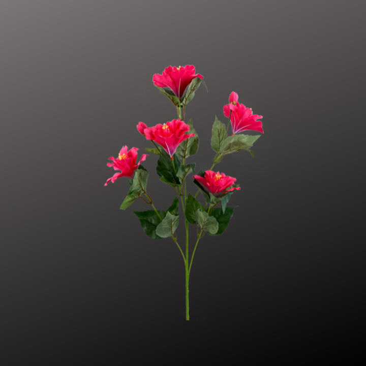 28" Pink Artificial Hibiscus Spray – Faux Tropical Flower Stem for Summer Arrangements-63339BT Liberty Floral