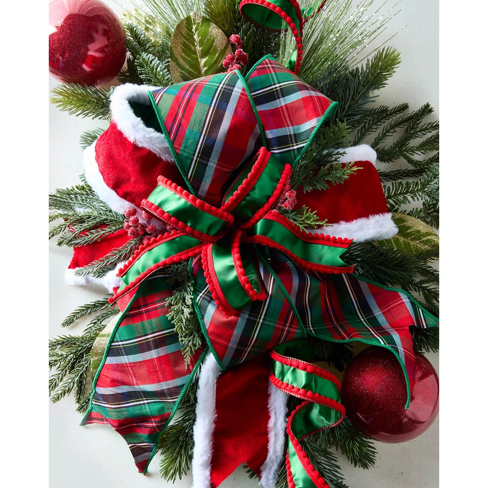Raz Tartan Plaid Wired Ribbon 4"-R4627830 RAZ Imports