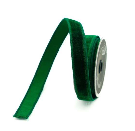 1"x10yd Emerald Green Velvet Wired Ribbon – Luxurious Craft and Decor | TCT Crafts I RG008-55